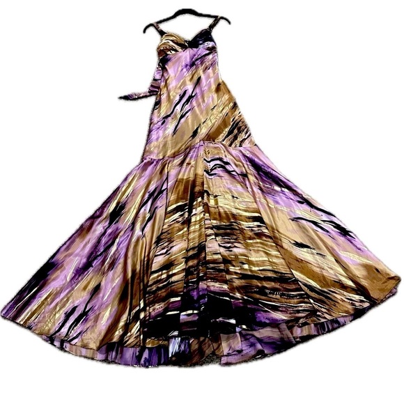 👠🥂 MARY L COUTURE Rare Bohemian Goddess Holiday Gala Gown | XS/S | Formal Maxi - Picture 1 of 5